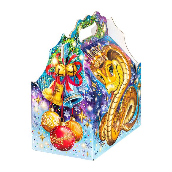 Сладкий новогодний подарок Золотая змейка