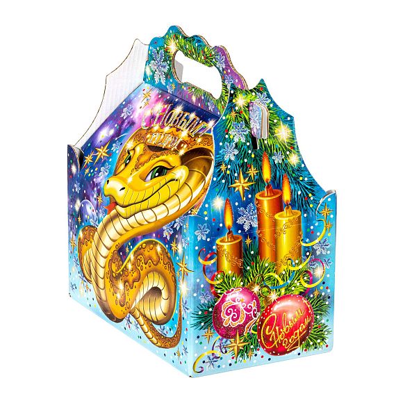 Сладкий новогодний подарок Золотая змейка